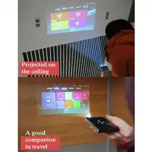 Мини карманный проектор Wi-Fi для bluetooth динамиков HD DLP светодиодный 1080P Android USB/TF