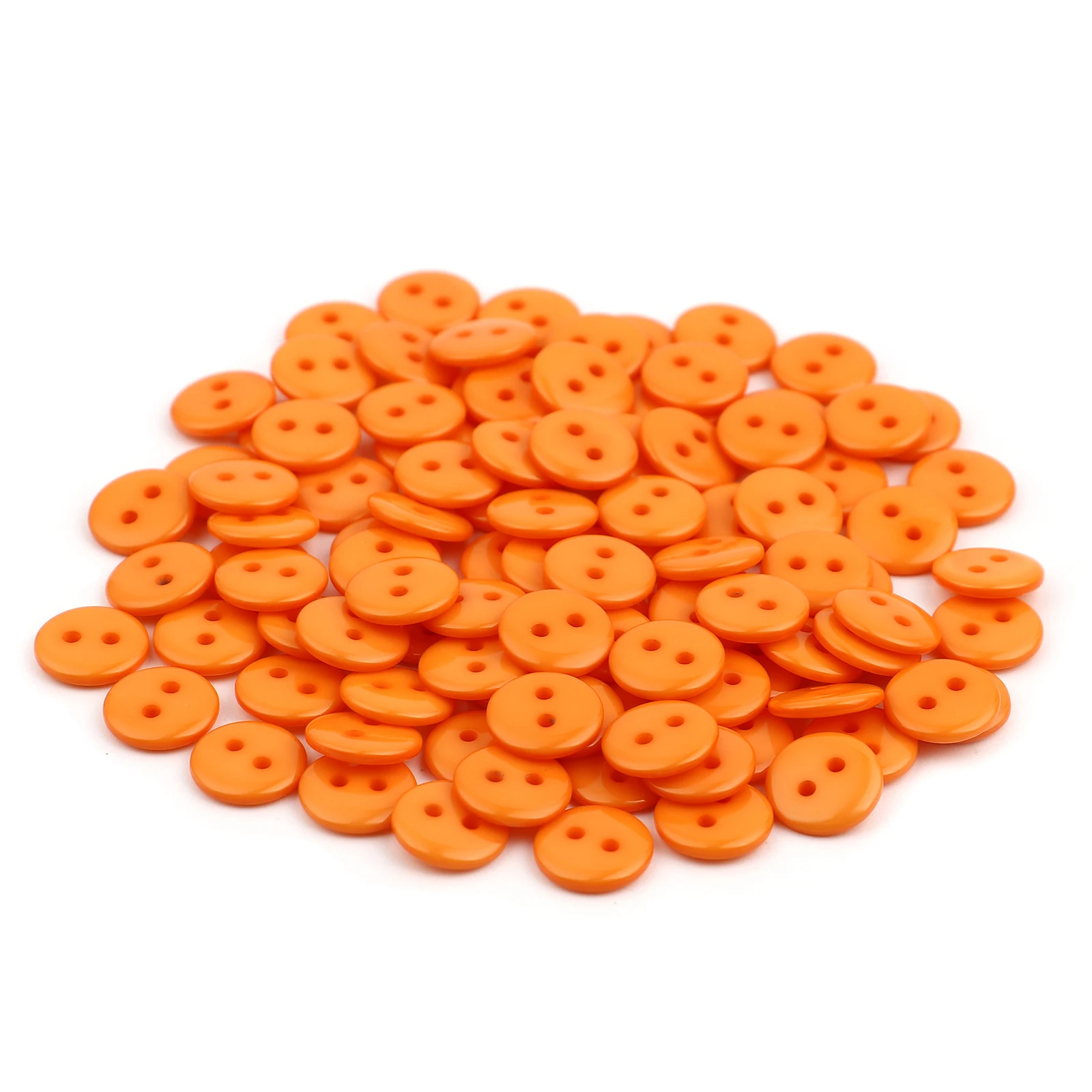 100 PCs 10mm Resin Sewing Buttons Scrapbooking Round 2 Holes Colorful Button For Scrapbooking Apparel Crafts DIY Decoration