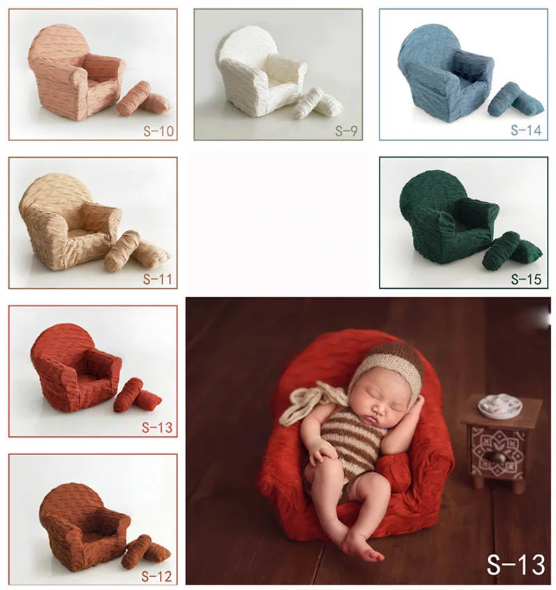 Новорожденный мини-диван кресло фотосессия реквизит позирует подушки аксессуары для фотографирования для детей от 0 до 3 месяцев