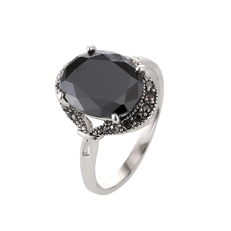 

Popular New Zircon Women's Vintage Ring In Europe and The United States Jewelry Rings for Women Anniversary