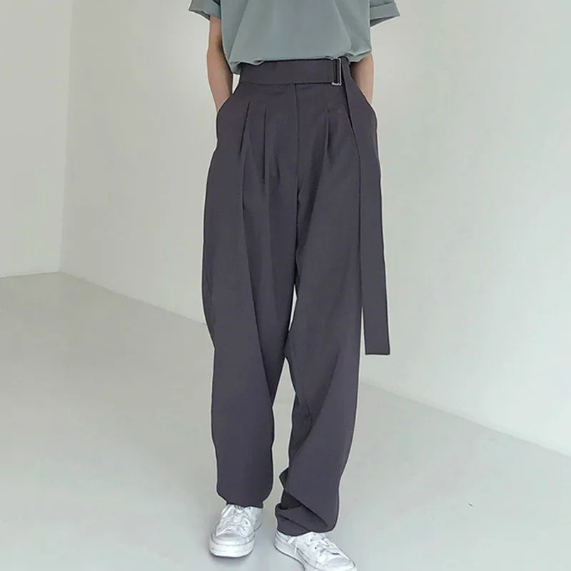 Fashion Belted Women Long Pants High Waist Causal Loose Trouser For Women Pants Elegant Wide Leg Capris Female 2020 Fashion Belted Women Long Pants High Waist Causal Loose Trouser For Women Pants Elegant Wide Leg Capris Female 2020