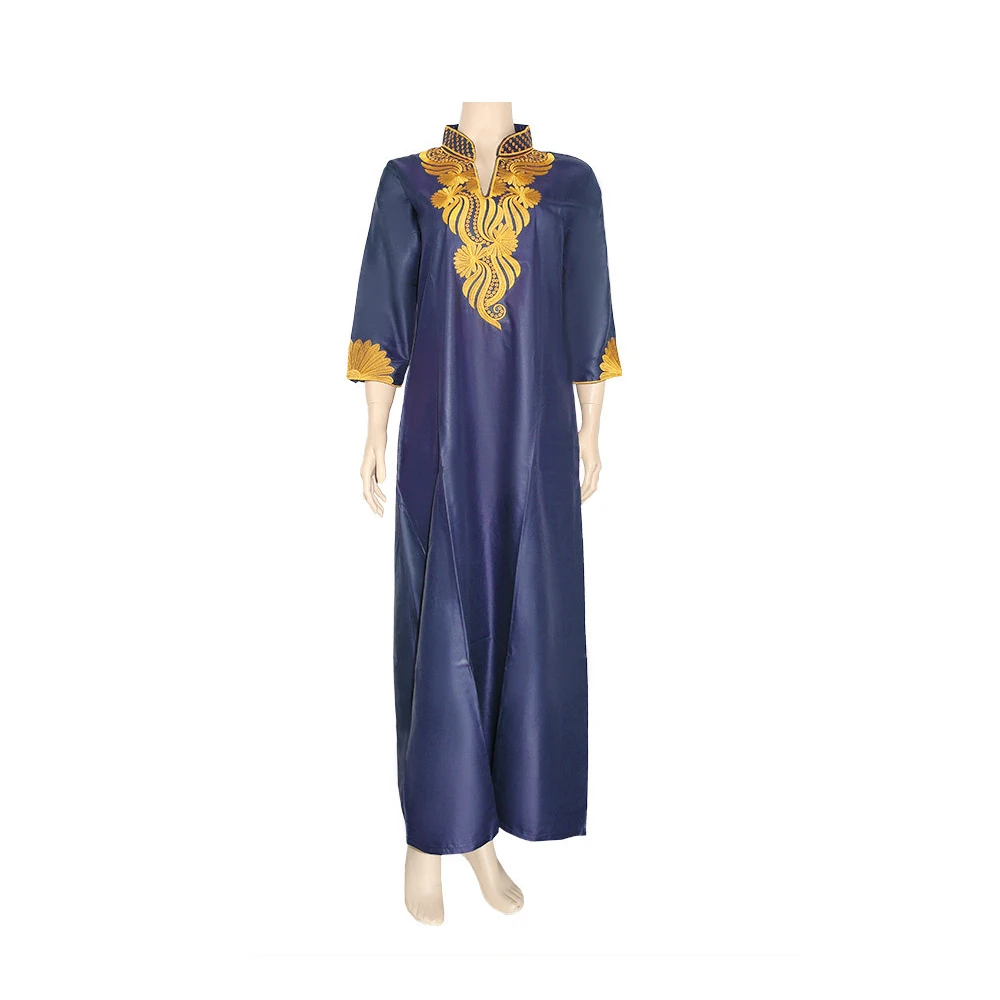 Бесплатная доставка Abaya Африканский халат батик ткань Женская Вышивка кафтан