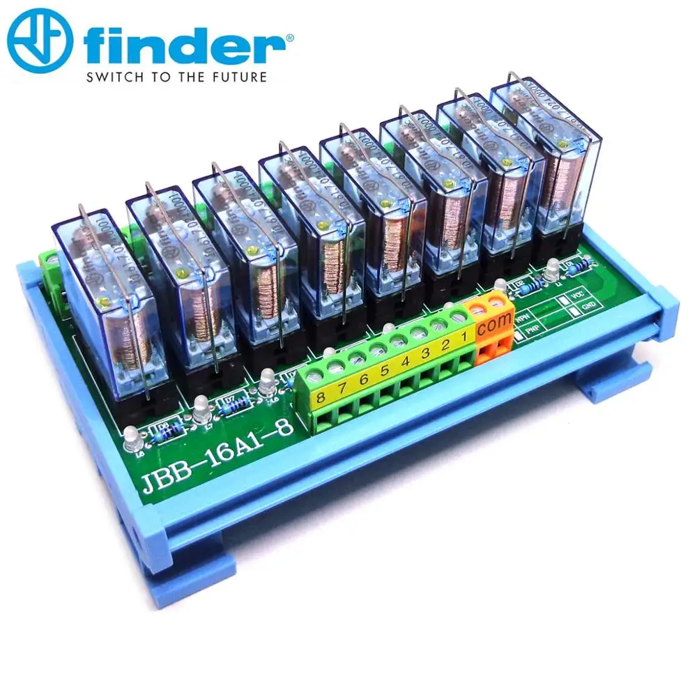 6 Channel 24VDC Relay Board PLC DIN Rail Mounting NPN