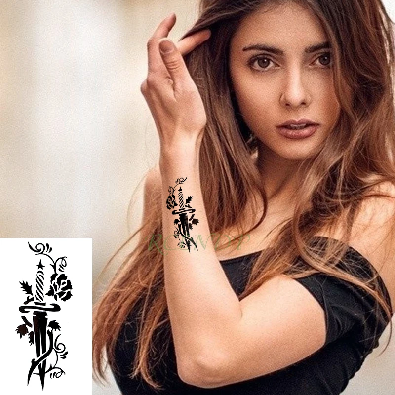 Водонепроницаемая временная татуировка наклейка японская китайская буква тату флэш-тату поддельные татуировки для мужчин и женщин - Цвет: Светло-серый