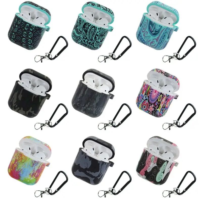 

Beautiful Case Silicone Shockproof Protector Cover With Carabiner For Airpods
