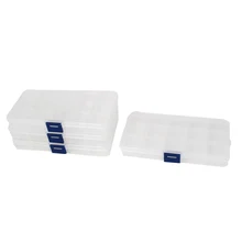 SEWS-4pieces декоративные приманки рыболовные приманки PP Снасти Контейнер для хранения прозрачный+ синий