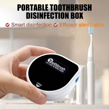

Toothbrush Sterilizer UV-C Business Sanitizer Storage Sterilizer Fashion 2 Colors Black Lights, Home Portable Travel Bathroom