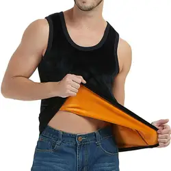 2021 Winter Vest Men Seamless Double-side Velvet Plus Size Warm Thick Male Undershirt Thermal Underwear Inner Wear Tank Top
