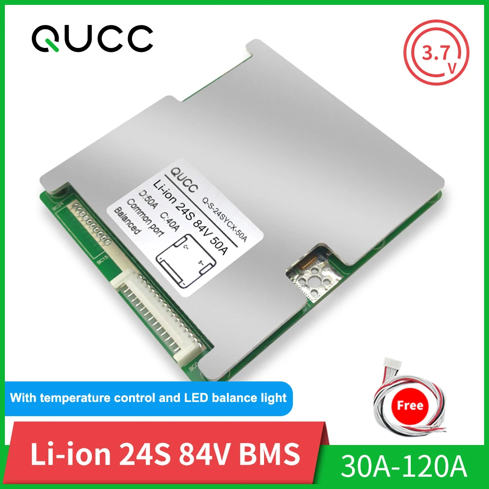 24S BMS 84V 120A 100A 80A 60A 50A 40A 30A 18650 защита литиевой батареи эквалайзер PCB для мотоцикла электромобиля|Аксессуары