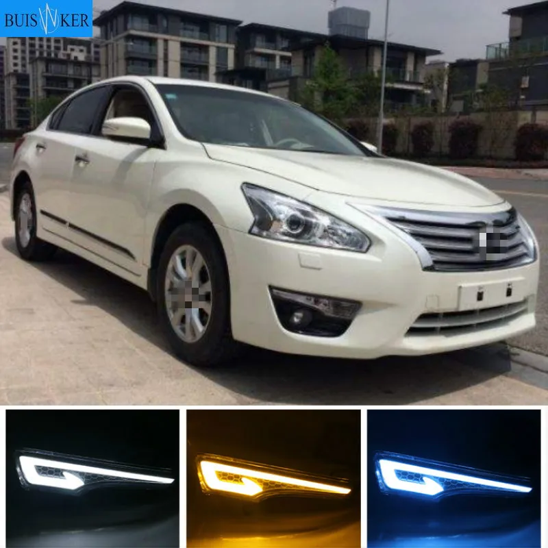 

1Pair For Nissan Altima Teana 2013 2014 2015 DRL Daytime Running Lights fog lamp cover headlight 12V Daylight