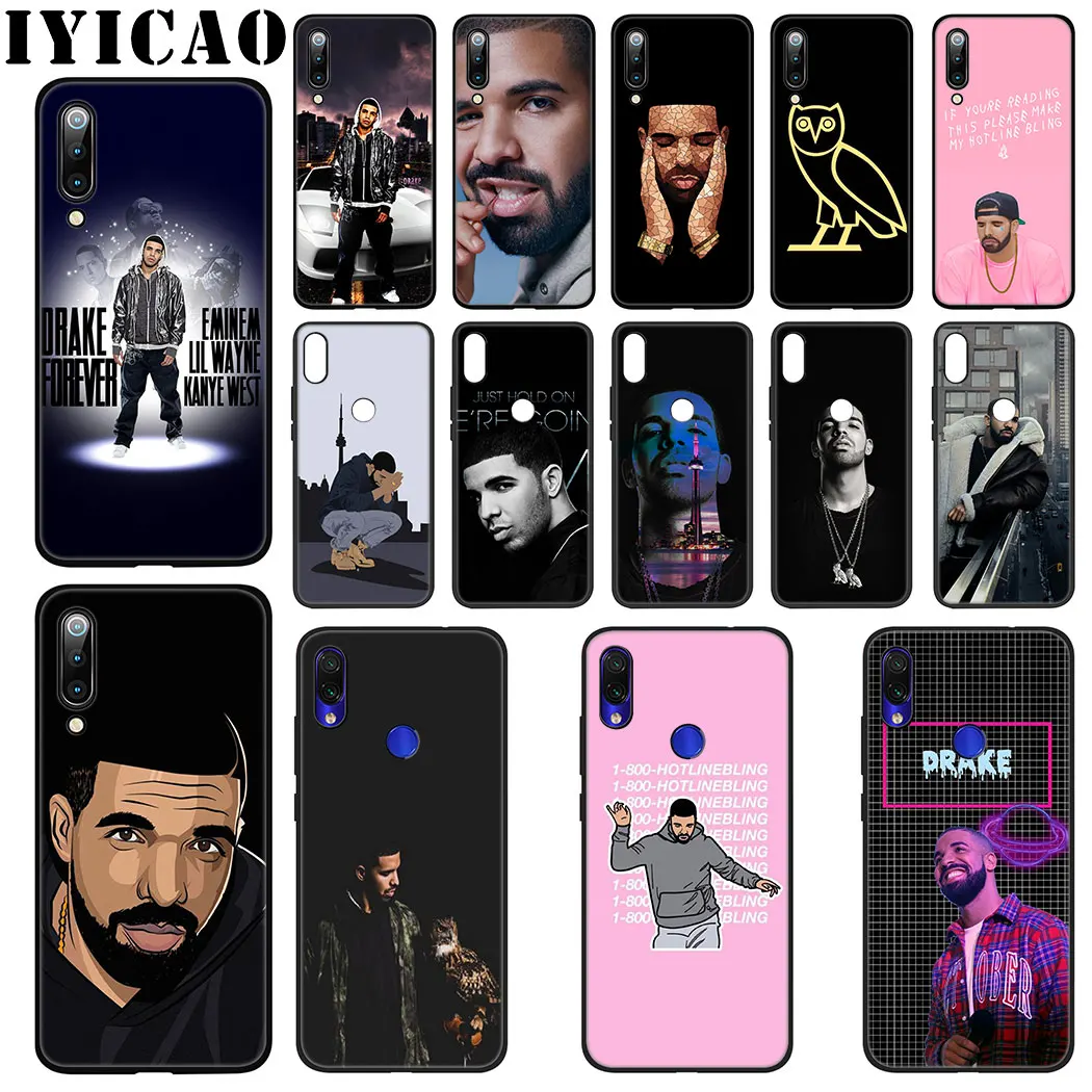 

IYICAO Rapper Drake Soft Silicone Case for Xiaomi 9 8 SE A2 Lite A3 9T Pro A1 CC9 5X 6X MAX 3 F1 Case