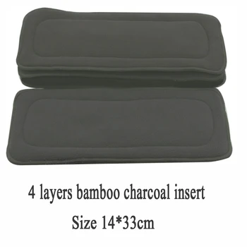 

1PC 4 Layers Reusable Baby Cloth Diaper Mat Bamboo Charcoal Insert Washable Nappy Changing Pad Liners Newborn Infant Nappies