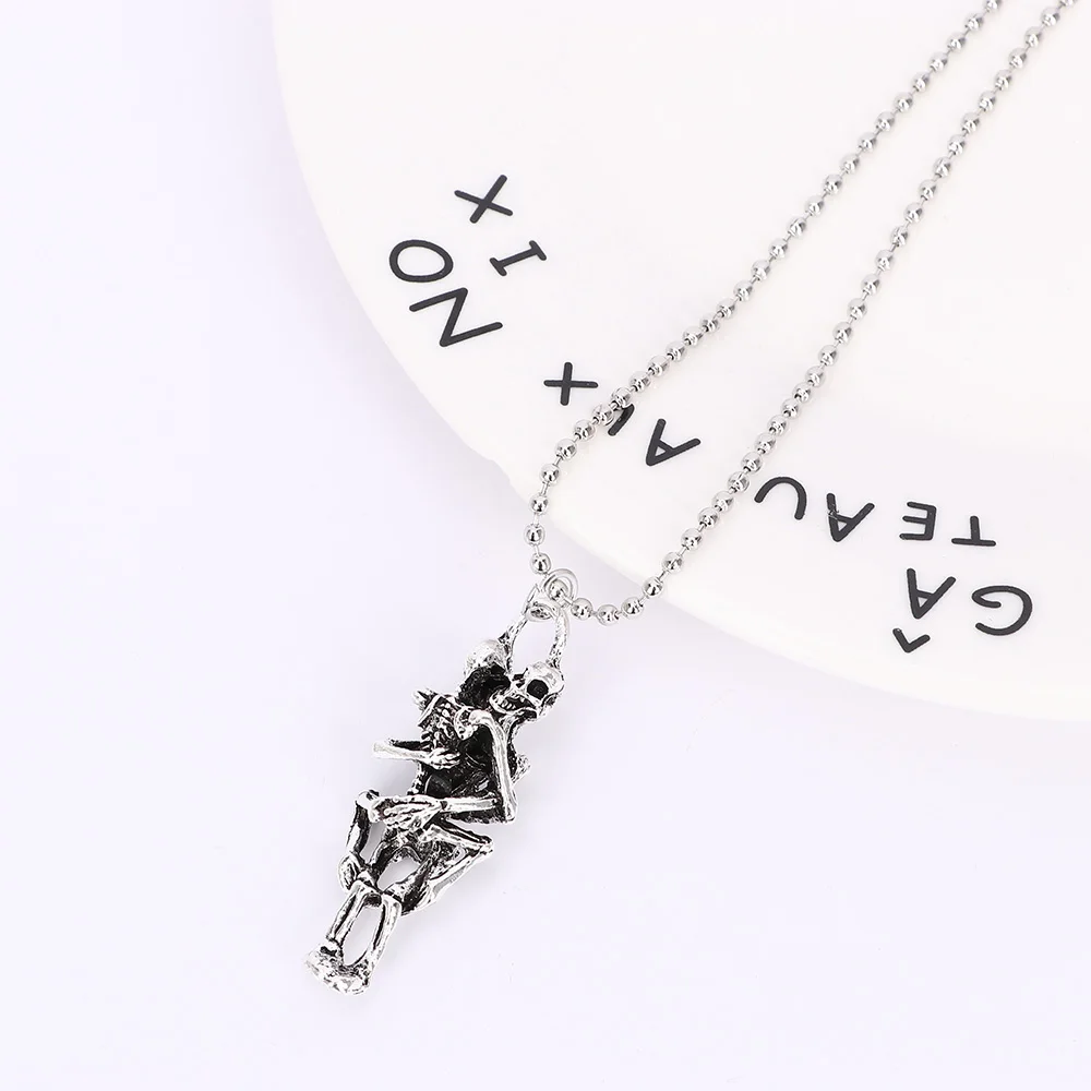 Мужская цепочка с подвеской в виде черепа из нержавеющей стали|necklace crystal|necklace jewelry
