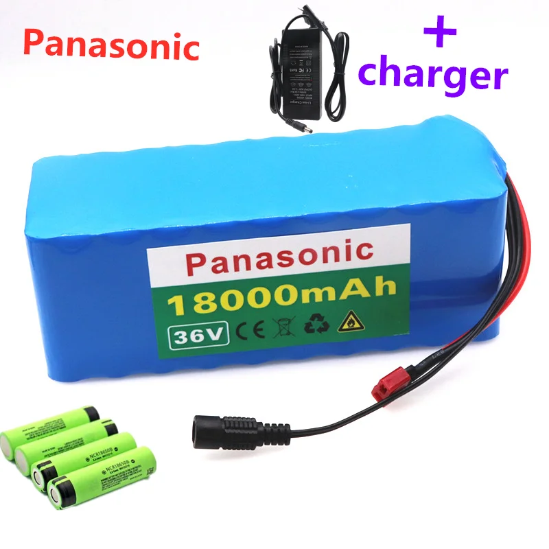 Panasonic е-байка 36В 10S4P 18Ah Батарея высокое Мощность 500W 36V 18000 мА/ч, BMS для электровелосипеда+ 42В Зарядное устройство