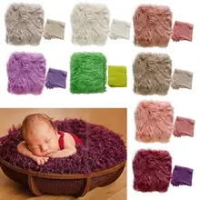 Покрывало для фото Длинные волосы фотография обертывание лохматый уголок ковер фотография Реквизит с рябью обертывание для новорожденных