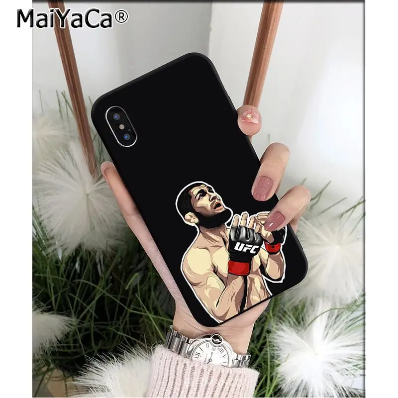 MaiYaCa khabib nurmagomedov UFC мягкий чехол для телефона из ТПУ для iPhone 6S 6plus 7plus 8 8Plus X Xs MAX 5 5S XR 11 11pro max