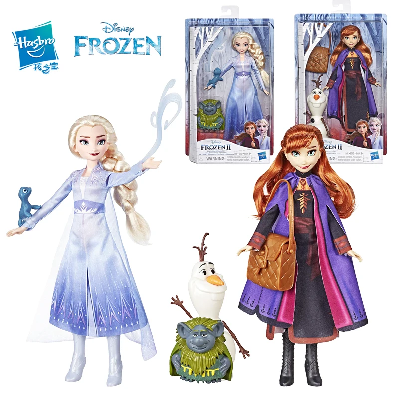 28 см подлинные Hasbro Frozen 2 Disney Toys Movie Fashion Doll Story Elsa Anna кукла принцесса ПВХ фигурка