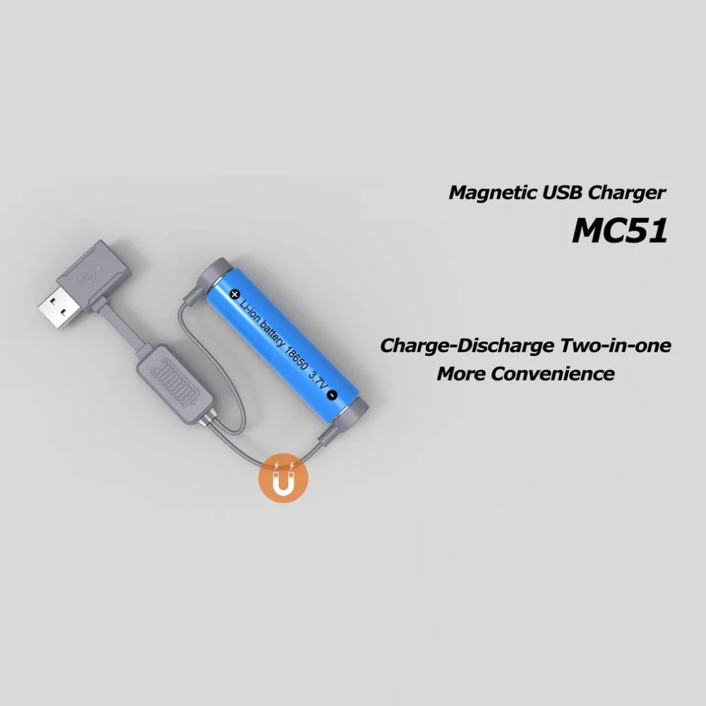 MC51 многофункциональное магнитное USB зарядное устройство для AA AAA 18650 литий-ионная батарея мини зарядка/разрядка Банк питания