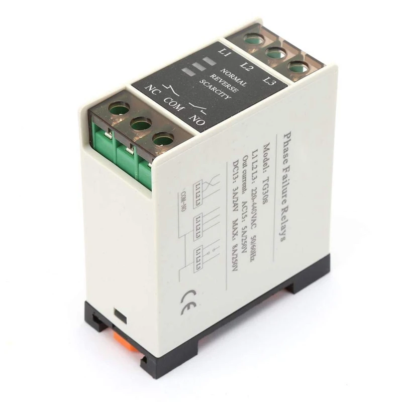 

SHGO HOT-TG30S 220-440V AC Mini 3-Phase Sequence Relay Protector Voltage Phase Protective Relay