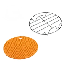 8 дюймов 6 шт./компл. жаропрочная посуда, Кулинария сковорода картофеля-фри форма для выпечки пиццы нетоксичный дома Кухня гриль аэрофритюрница для приготовления блюд без аксессуары антипригарным