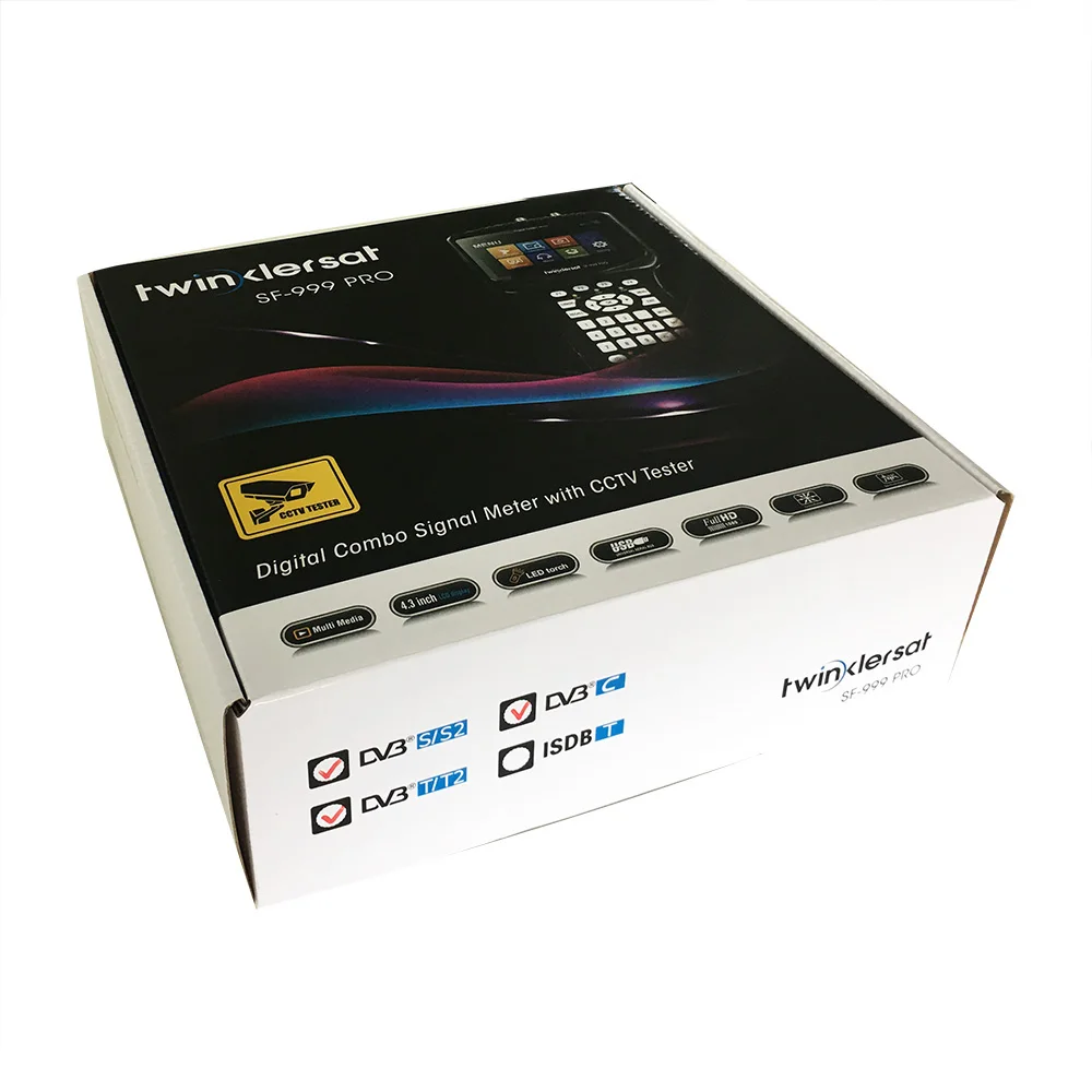 HD комбо измеритель сигнала мерцающий SF 999 Pro 4 3 &quotэкран CCTV камера DVB S2 T2 C спектр USB