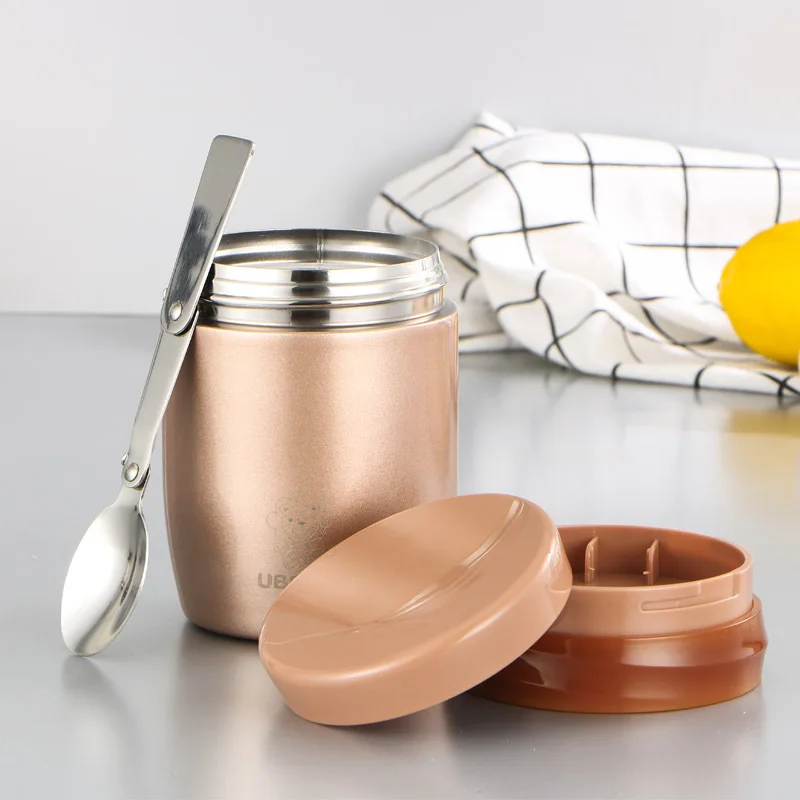

304 Stainless Steel Multi-functional Braised Cup Vacuum Stew Pot Spacious Long Thermal Lunch Box Stew Soup Stew Porridge Bento C