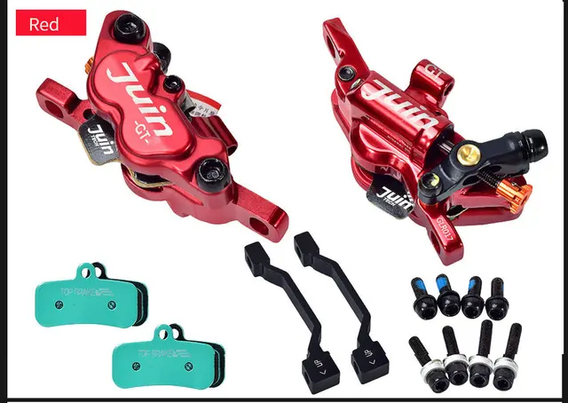 Juin Tech ハイブリッドディスクブレーキキャリパーセット レッド Juin Tech ハイブリッドディスクブレーキキャリパーセット レッド