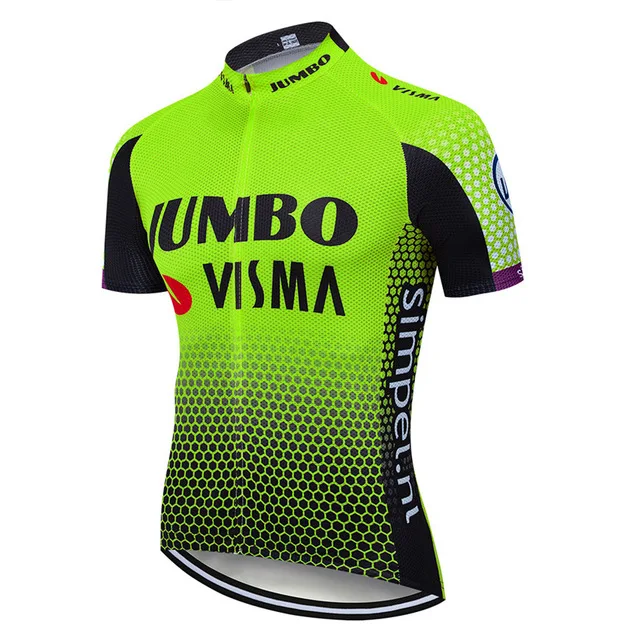 Pro team jumbo visma набор велосипедных футболок, мужской велосипедный Майо MTB Racing ropa Ciclismo летняя быстросохнущая велосипедная ткань 9D гелевая - Цвет: C18