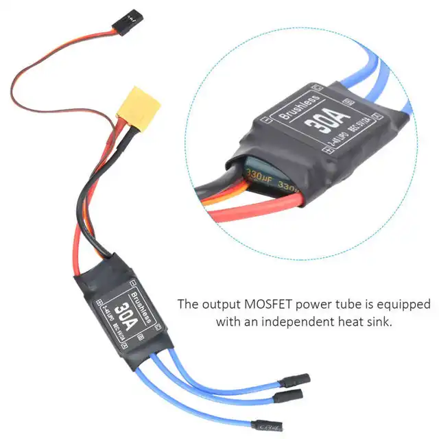 30/40A Brushless ESC Speed Controller 5V/3A BEC Output for RC Drone Airplanes Accessory XT60 Remote Toy Spare Parts 5