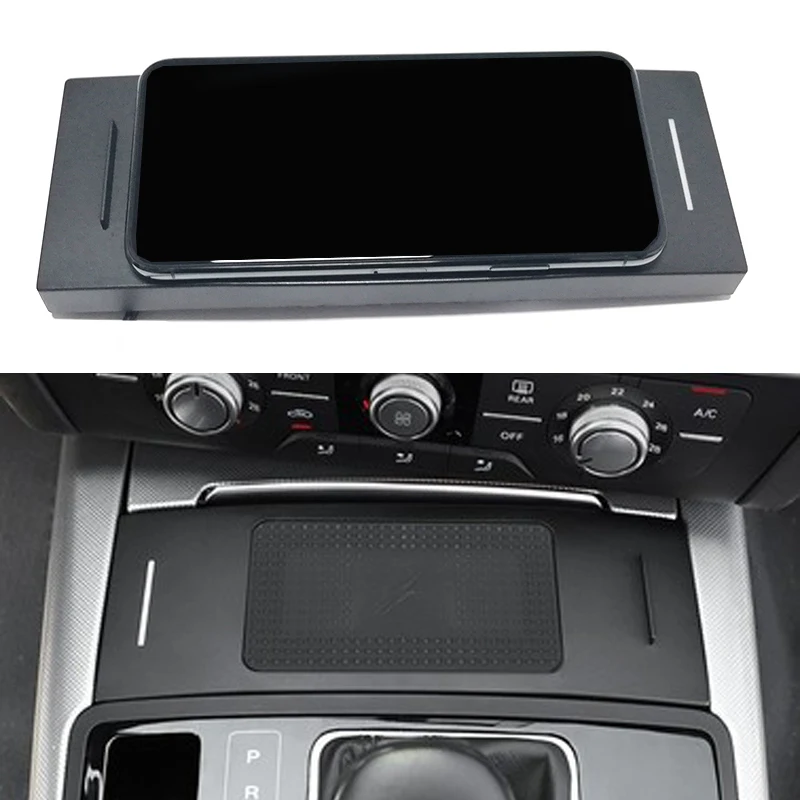 10W car QI wireless charger for Audi A6 C7 RS6 A7 2012 2013 2014 2015 2016 2017 2018 charging palte wireless phone holder