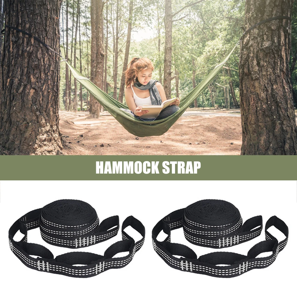 2Pcs Hammock Straps Special Reinforced Polyester Straps 5 Ring High Load-Bearing Barbed Outdoor Durable Wear Resistant Straps