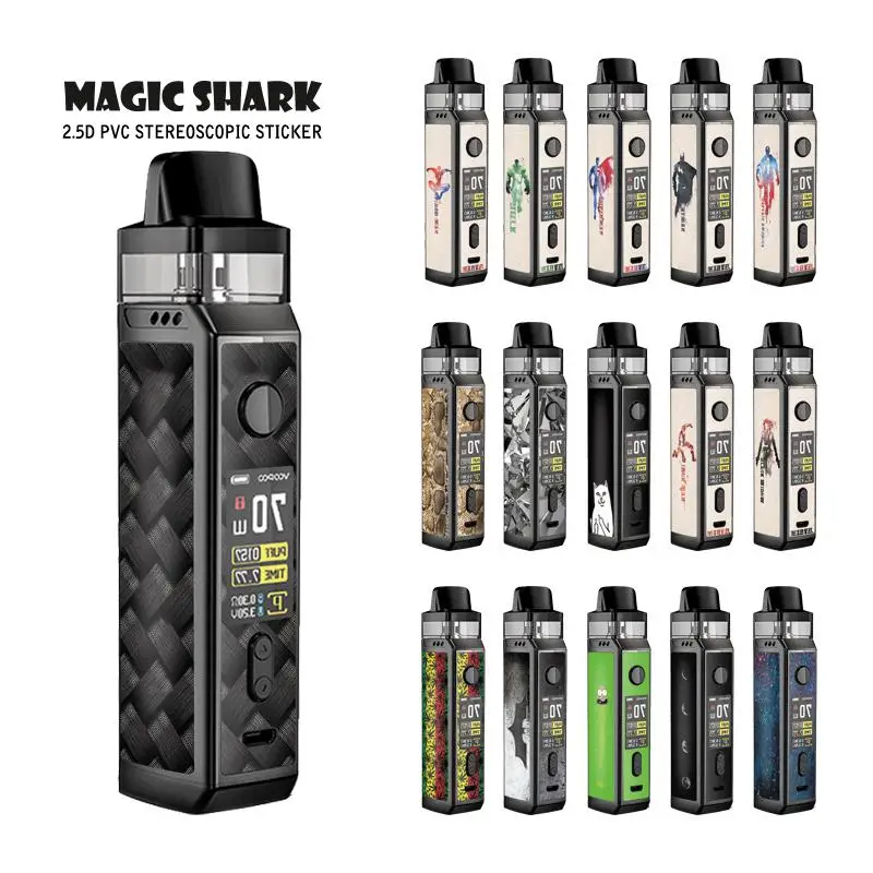

Magic Shark Batman Rick and Morty Avengers Weave Snake 3M Soft No Fade Sticker Film Case Cover for Voopoo Vinci X