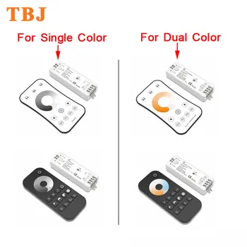 

DC12-24V 2.4G Wireless LED Dimmer RF Controller + Touch Remote for Single color & dual color led strip bulb lamp