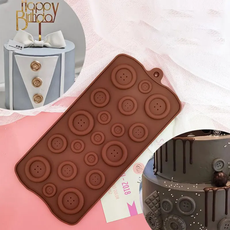 Silicone Button Shapes Cake Mould DIY Fondant Chocolate Cookie Ice Silicone Mold Candy Mold Cake Baking Cake Decorating Tools