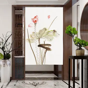 

Fyjafon Door Curtain Half Tube Curtain Digital Print Living Room Bathroom Kitchen Curtain Linen Blending Decorative Curtains