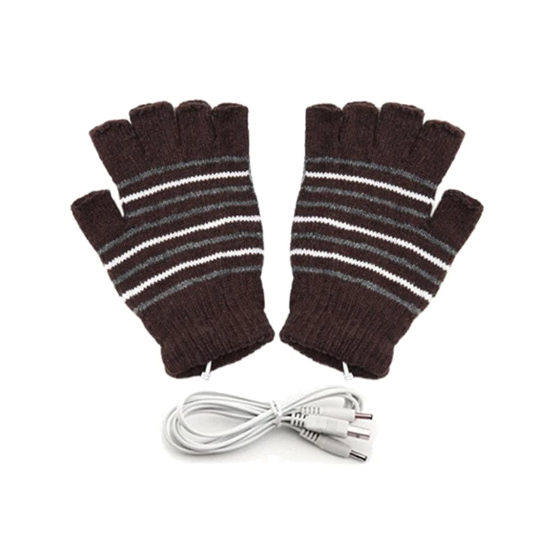 Теплые перчатки с USB, теплые зимние перчатки для рук с электрическим подогревом