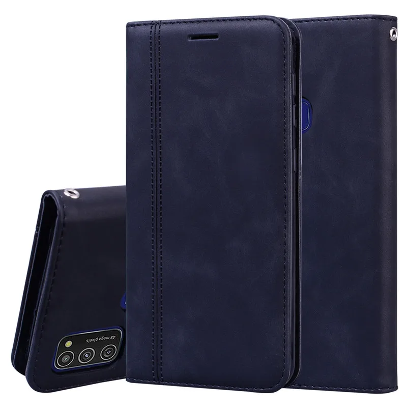 best case for samsung For Samsung M21 Case 6.4 inch Leather Wallet Flip Case For Samsung Galaxy M21 Case Business Magnetic Coque For Samsung M21 Funda samsung silicone cover