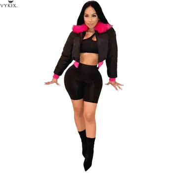 

Womens Clothing Warm Winter Down Coat With Fur Collar Fashion Light Short Jacket White Duck Down Parka Outwear Zipper Female