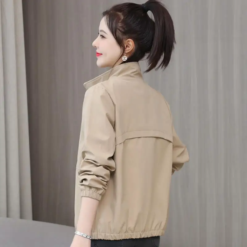 Women's Short Jacket 2021 Spring Autumn New Pure Color