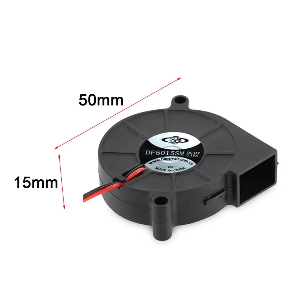 1pcs Mini Cooling Fan 3D Printer Parts 5015 Radial Turbo Blower Fan DC 12V Cooling Fan For 3D Printer Cooling Heatsinks