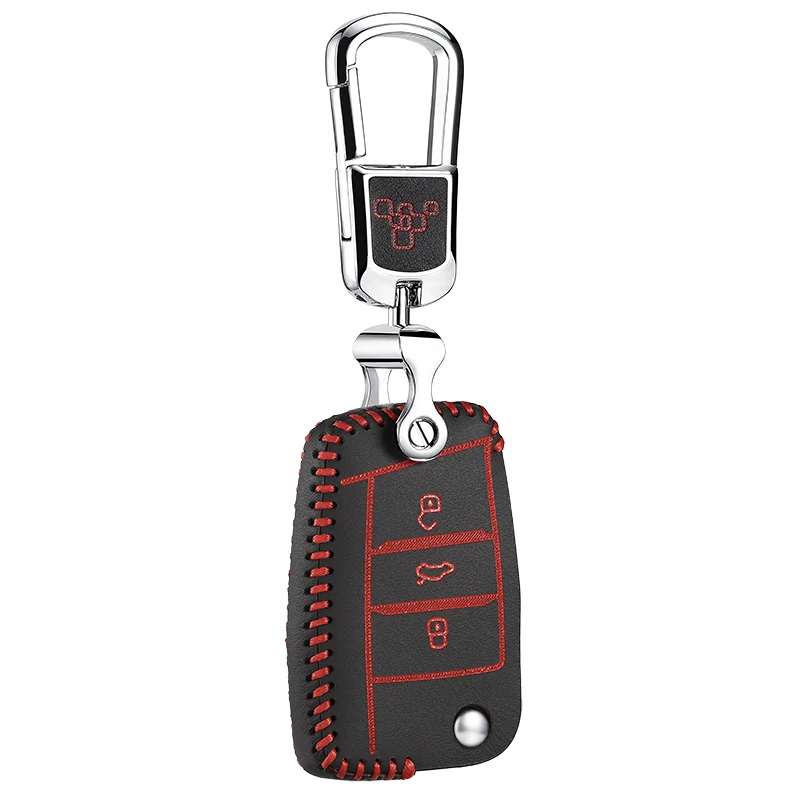 red 1 Luckeasy для volkswagen vw tayron Автомобильный ключ сумка/чехол кошелек держатель ключ крышка key2y - Название цвета: red 1