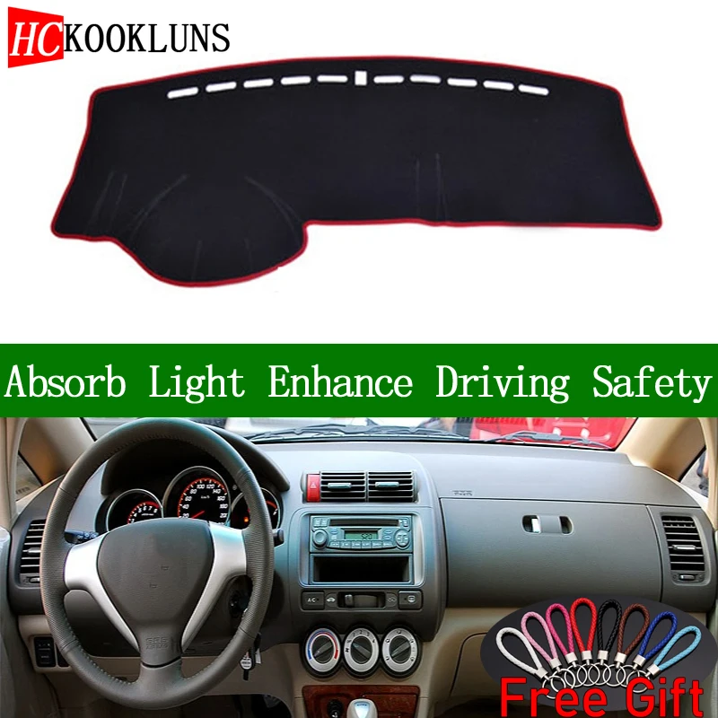 

For Honda city 2004 2005 2006 2007 Dashboard Cover Sun Shade Dash Mat Pad Carpet Car Stickers Interior Accessories