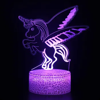 

3d illusion lamp Smart 7 Colors changing Night Light Table Lamp (UNICORN) christmas light led children lighting (READY STOCK)