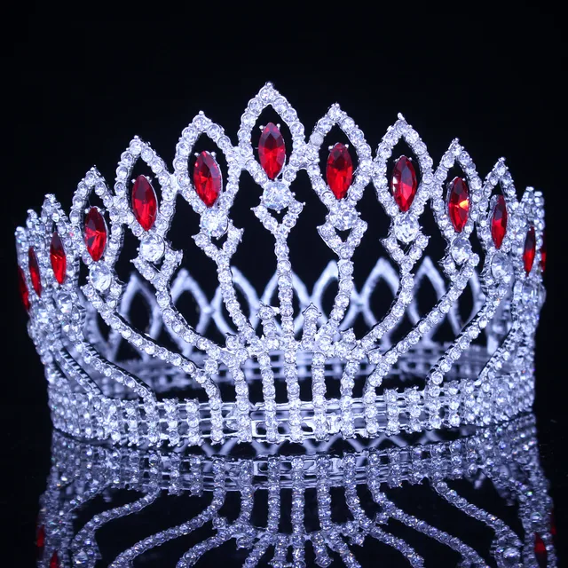 Couronne / Diadème Baroque Vintage Strass - Pour Mariage, Bal, Fête, Taille Unique