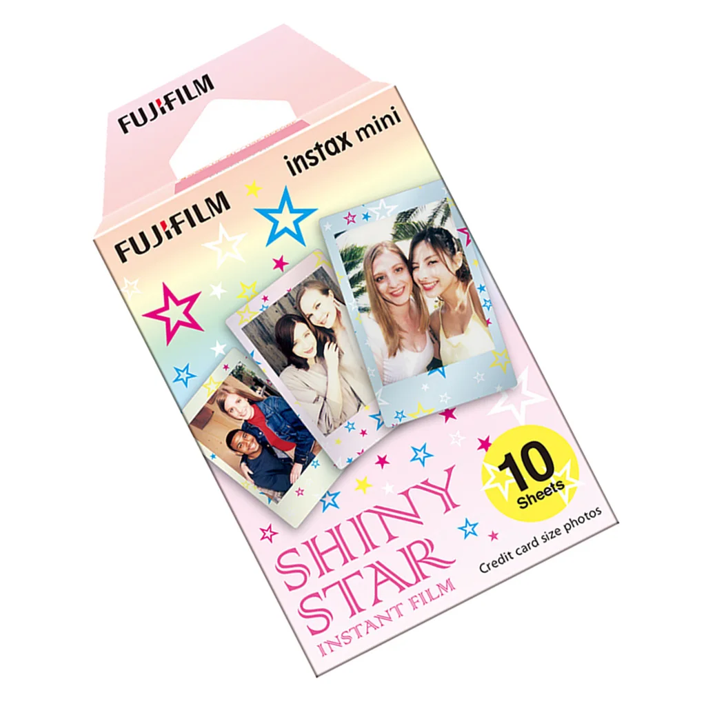 Fuji Fujifilm Instax Mini 8 9 7s 9 70 25 50s 90 Camera SP-1 2 Camera 10 Sheet Shiny Star Instant Cartoon Instant Photo Paper