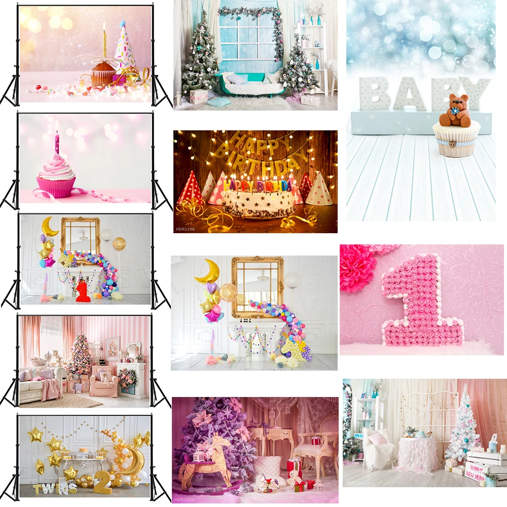 

WHISM Home Decoration Painting For Baby Birthday Party Theme Photography Background Cloth 7*5 Feet Birthday Party Photo Cloth