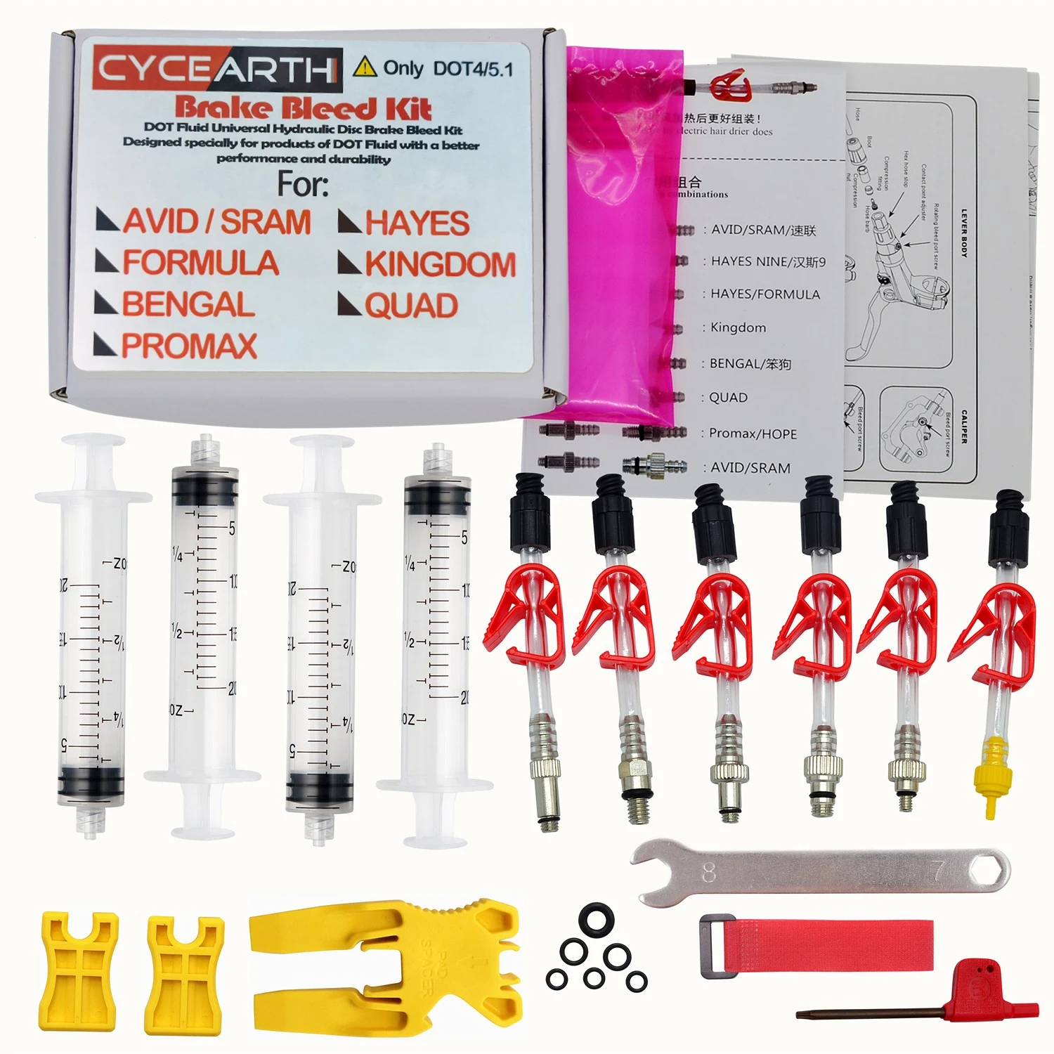 Kit de purga de freno de de herramienta para AVID Sram DODE, JUICY Edge Guide HOPE, BNGAL, J3, J5, J7, Formula DOT Oil - AliExpress Deportes y entretenimiento