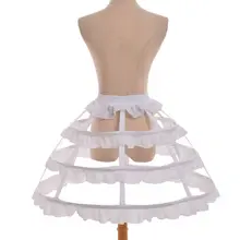 Lolita-falda de encaje con forma de hoja de loto para mujer y niña, falda con forma de jaula de pájaro, hueso de pescado, vestido de Cosplay, enagua, vestido de novia para boda, novedad de 2021