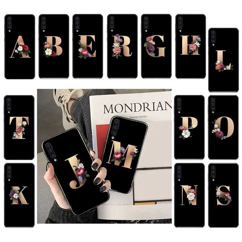Babaite Flower Name Letter Peony Initials Phone Cover For Samsung Galaxy A7 A50 51 A70 80 A40 A20 A30 A8 A6 Plus A9 A71 | Мобильные
