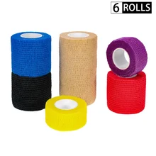 6 цветов красочные спортивные обёрточная лента самоклеющиеся эластичный бинт эластопласт спортивный протектор колено палец лодыжки ладонь плечо